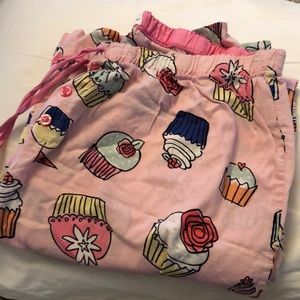 PJ Salvage Pink Cupcake Pajama Pants